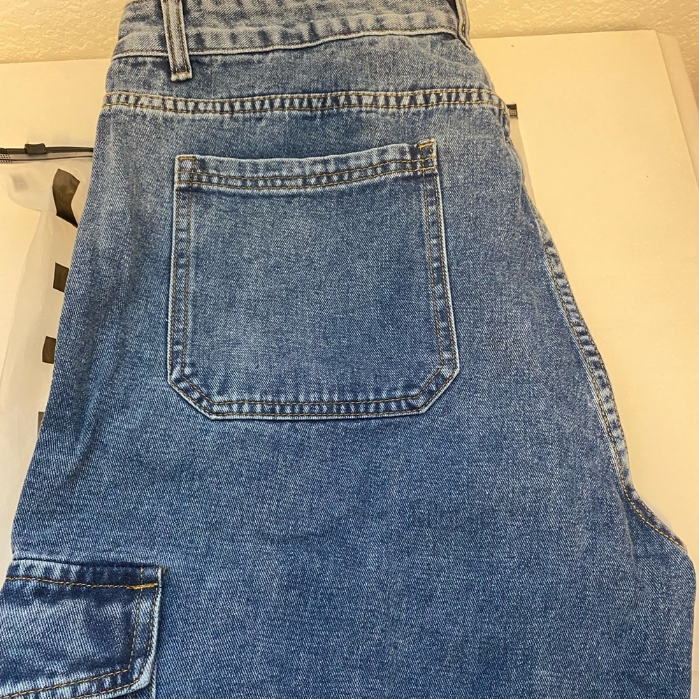 Denim Cargo Pants